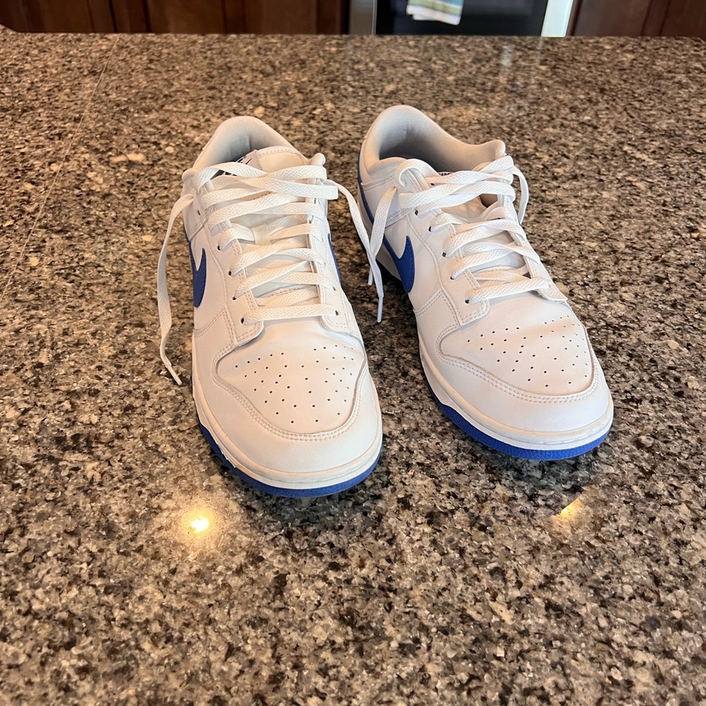 Nike White and Blue Athletic Shoes